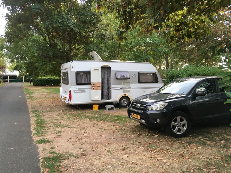 Op de camping in Montlouis sur Loire